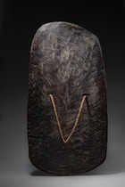 Kriegsschild, Papua-Neuguinea - Provinz Madang - Simbai River, Kalam, Größe: H: 107 cm B: 54,5 cm (H: 42.1 inch B: 21.5 inch), ID: 3052616 - 2/3