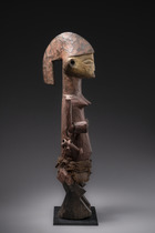 Stehende weibliche Figur, D. R. Kongo, Mbala, Größe: H: 45 cm (H: 17.7 inch), ID: 3052642 - 2/5