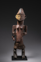 Stehende weibliche Figur, D. R. Kongo, Mbala, Größe: H: 45 cm (H: 17.7 inch), ID: 3052642 - 3/5