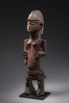 Stehende weibliche Figur, D. R. Kongo, Mbala, Größe: H: 45 cm (H: 17.7 inch), ID: 3052642 - 5/5