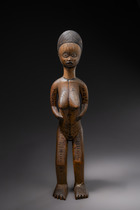 Standing female figure, Zambia, Luena, Size: H: 45 cm (H: 17.7 inch), ID: 3052643 - 4/6