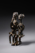 Goldweight: seated couple, Ghana, Ashanti, Size: H: 9,5 cm (H: 3.7 inch), ID: 3052599 - 4/8