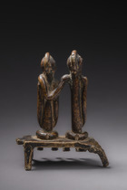 Sitzendes Figurenpaar, Burkina Faso, Lobi, Größe: H: 7,5 cm (H: 3.0 inch), ID: 3052598 - 3/5