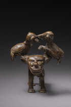 Goldweight: antelope with birds, Ghana, Ashanti, Size: H: 6 cm (H: 2.4 inch), ID: 3052600 - 2/5