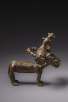 Goldweight: antelope with birds, Ghana, Ashanti, Size: H: 6 cm (H: 2.4 inch), ID: 3052600 - 4/5