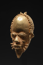 Head pendant "ngblo" or "sran tre", Côte d'Ivoire, Baule, Size: H: 6 cm (H: 2.4 inch), ID: 3052541 - 3/4