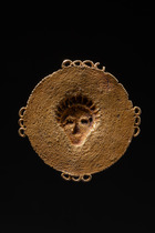 Decorative disc with face, Ghana, Akan / Côte d'Ivoire, Baule / Lagoon people, Size: D: 5,4 cm (D: 2.1 inch), ID: 3052547 - 2/2
