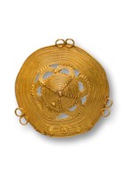 Ornamental pendant with floral motif, Ghana, Akan, Size: D: 6,4 cm (D: 2.5 inch), ID: 3052542 - 2/3