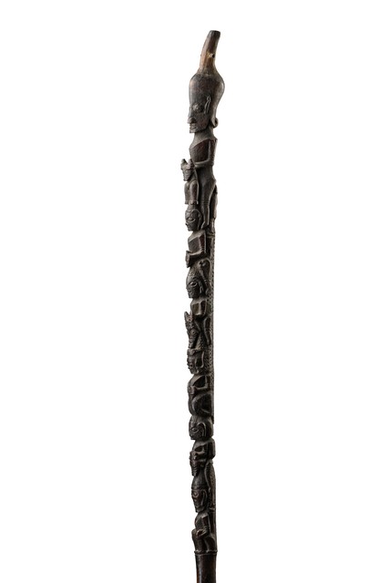 Bâton magique "tungkot malehat", Indonésie - Sumatra, Batak, Taille: H: 166 cm (H: 65.4 inch), ID: 3052590
