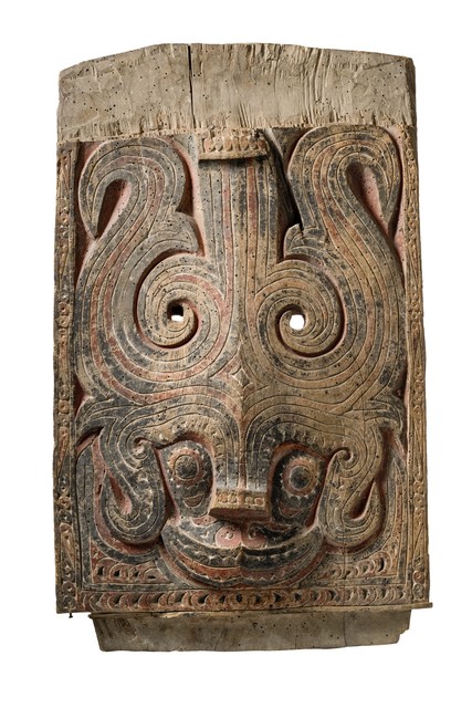 Ornement de pignon "pandilati" ou "dila paung", Indonésie - Sumatra, Toba - Batak, Taille: H: 46 cm B: 37 cm (H: 18.1 inch B: 14.6 inch), ID: 3052587