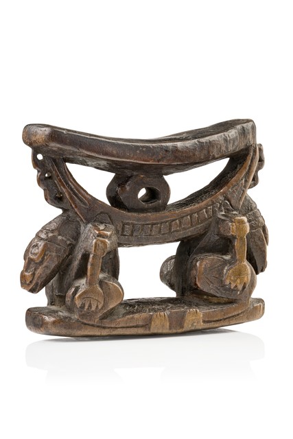 Support cervical, 19e siècle, Papouasie-Nouvelle - Guinée - Huon Golf - Îles Tami, Taille: H: 15,5 cm (H: 6.1 inch), ID: 3052593