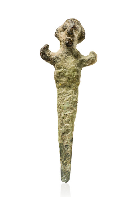 Hittite nail idol, ca. mid 2nd millennium BC, Ancient Anatolian Hittite Empire, Size: H: 9,7 cm (H: 3.8 inch), ID: 3052657