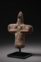 Female idol of the "Sesklo" culture, ca. 7th - 6th millennium BC, Thessaly, Size: H: 10,7 cm (H: 4.2 inch), ID: 3052670 - 2/5