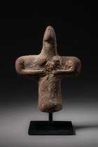 Female idol of the "Sesklo" culture, ca. 7th - 6th millennium BC, Thessaly, Size: H: 10,7 cm (H: 4.2 inch), ID: 3052670 - 5/5