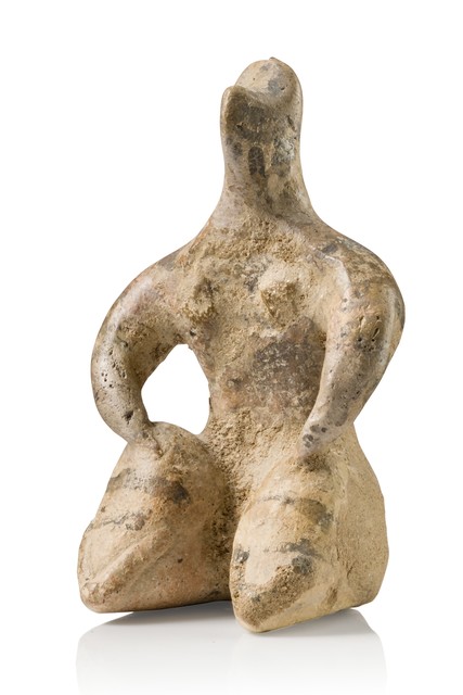 Idole syrienne antique, env. 5e millénaire av. J.-C., Mésopotamie du Nord – Nord-Est de la Syrie, Tell Halaf, Taille: H: 7,3 cm (H: 2.9 inch), ID: 3052671