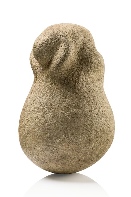 Pilon figuratif en pierre, Papouasie-Nouvelle-Guinée - Moyen Sepik, Yanitobak, Karawari, Taille: M: 14,3 x 9,4 cm (M: 14,3 x 3.7 inch), ID: 3052655