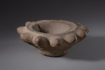Prähistorischer Sockelmörser, Papua-Neuguinea - Westliches Hochland / Simbu (Chimbu), Größe: M: 9,5 x 29,3 x 28,7 cm (M: 9,5 x 29,3 x 11.3 inch), ID: 3052677 - 3/7