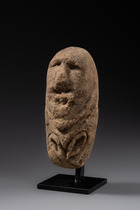 Anthropomorpher Stein, Papua-Neuguinea - Unterer Sepik, Karawari, Größe: M: 16,1 x 7,3 x 5,8 cm (M: 16,1 x 7,3 x 2.3 inch), ID: 3052686 - 4/5