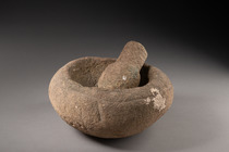 Mortier avec pilon, Papouasie-Nouvelle-Guinée, Taille: D: 24,5 cm (D: 9.6 inch), ID: 3052732 - 4/6