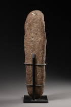 Anthropomorphic stone figure, Papua New Guinea, Size: M: 36,2 cm x 8,3 cm x 9,50 cm (M: 14.3 inch x 3.3 inch x 3.7 inch), ID: 3052734 - 5/5