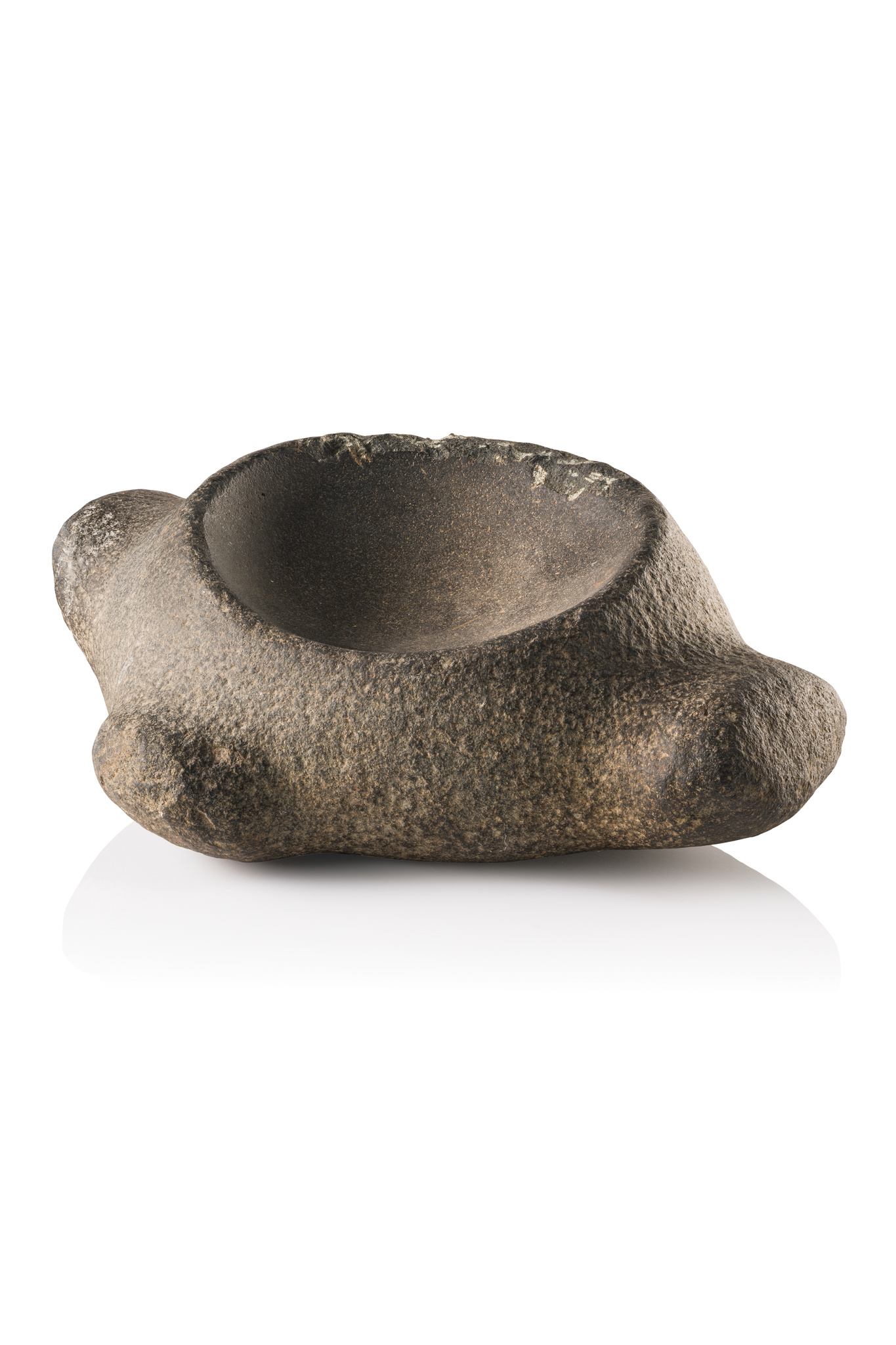 Mortar, winged form, Papua New Guinea - Morobe Province, Finschhafen/ Kairiru Island, Shagur Village, Size: M: 14,2 cm x 33,8 cm (M: 5.6 inch x 13.3 inch), ID: 3052742