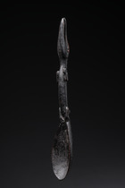 Cuillère zoomorphe (crocodile), Papouasie-Nouvelle-Guinée - Sepik, Taille: L: 22,5 cm (L: 8.9 inch), ID: 3052694 - 2/5
