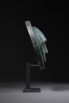 Masque facial rond de la société "ekpo", Nigéria, Eket, Taille: H: 18 cm (H: 7.1 inch), ID: 3052704 - 3/5