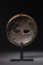 Masque facial rond de la société "ekpo", Nigéria, Eket, Taille: H: 18 cm (H: 7.1 inch), ID: 3052704 - 4/5