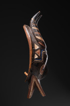 Zoomorphic mask "zamble", Côte d'Ivoire, Guro, Size: H: 40 cm (H: 15.7 inch), ID: 3052707 - 3/5