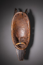 Zoomorphic mask "zamble", Côte d'Ivoire, Guro, Size: H: 40 cm (H: 15.7 inch), ID: 3052707 - 4/5