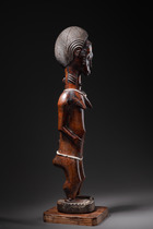 Figure féminine debout "blolo bla", Côte d'Ivoire, Baoulé, Taille: H: 53,5 cm (H: 21.1 inch), ID: 3052708 - 3/5