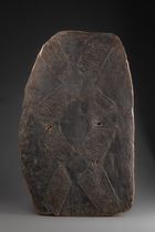 War shield, Papua New Guinea - Simbai River, Kalam, Size: H: 104,5 cm B: 61 cm (H: 41.1 inch B: 24.0 inch), ID: 3052776 - 3/3