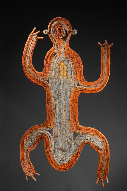 String figure "timbuwara", Papua New Guinea - Southern Highlands, Pangia area, Size: H: 118 cm (H: 46.5 inch), ID: 3052724
