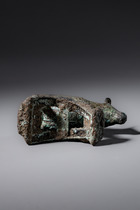 Mammal-shaped handle, Bronze Age, ca. 300 BC – 200 AD, Indonesia, Eastern Java, purportedly from Lumajang area, Size: L: 8,4 cm H: 6,5 cm (L: 3.3 inch H: 2.6 inch), ID: 3052698 - 6/6