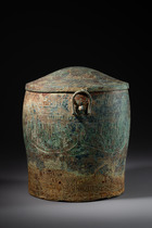 Vase rituel "situla", Âge du Bronze, 5e–1er siècle av. J.-C., Nord du Vietnam, culture Dong Son, Taille: H: 37 cm D: 28 cm (H: 14.6 inch D: 11.0 inch), ID: 3052702 - 5/8