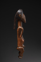 Stehende männliche Figur, D. R. Kongo, Mbala, Größe: H: 34 cm (H: 13.4 inch), ID: 3052608 - 4/5