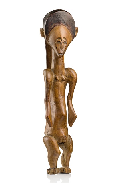 Stehende männliche Figur, D. R. Kongo, Mbala, Größe: H: 34 cm (H: 13.4 inch), ID: 3052608