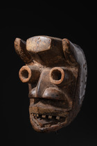 Anthropo-zoomorphic mask, Côte d'Ivoire, Ngere, Size: H: 24,5 cm (H: 9.6 inch), ID: 3052784 - 2/5