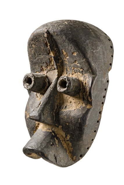 Anthropomorphic mask, Côte d'Ivoire, Dan, Size: H: 28 cm (H: 11.0 inch), ID: 3052786