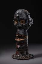 Coiffe de danse anthropomorphe, Grassfields du Cameroun, Widekum, Taille: H: 24,5 cm (H: 9.6 inch), ID: 3052791 - 2/6