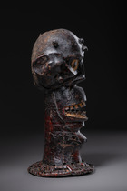 Coiffe de danse anthropomorphe, Grassfields du Cameroun, Widekum, Taille: H: 24,5 cm (H: 9.6 inch), ID: 3052791 - 3/6