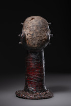 Coiffe de danse anthropomorphe, Grassfields du Cameroun, Widekum, Taille: H: 24,5 cm (H: 9.6 inch), ID: 3052791 - 4/6