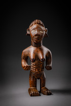 Figure féminine debout, env. 1880, République démocratique du Congo, Bembé, centre-sud du Congo-Brazzaville, bassin supérieur de la Bouenza, Taille: H: 13,5 cm (H: 5.3 inch), ID: 3052826 - 6/7