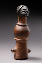 Anthropomorphic flute / whistle "kasengosengo", D. R. Congo, Chokwe, Size: H: 9 cm (H: 3.5 inch), ID: 3052831 - 8/8