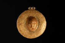 Pendant with face, Ghana, Akan, Size: D: 5 cm (D: 2.0 inch), ID: 3052828 - 2/2