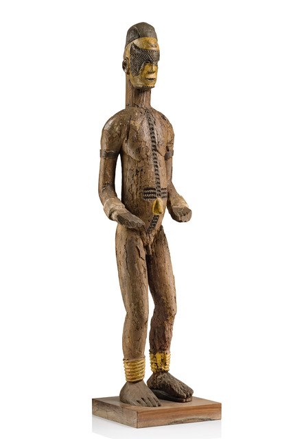 Male shrine figure "alusi", Nigeria, Igbo, Size: H: 150 cm (H: 59.1 inch), ID: 3052866