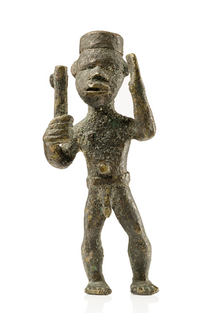 Male standing figure, Liberia, Dan, Ldamie of Ga-ple, Size: H: 16,7 cm (H: 6.6 inch), ID: 3052865