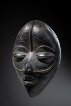 Masque facial anthropomorphe, Côte d'Ivoire, Wè-Wobè, Taille: H: 25,5 cm (H: 10.0 inch), ID: 3052885 - 2/4