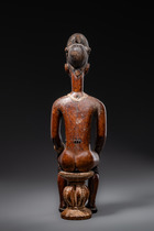 Seated female figure, Côte d'Ivoire, Baule, Size: H: 42 cm (H: 16.5 inch), ID: 3052869 - 4/6