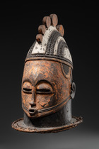 Masque casque anthropomorphe, Nigéria, Idoma / Igala, Taille: H: 43,5 cm (H: 17.1 inch), ID: 3052867 - 6/6